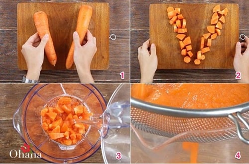 Cách làm sinh tố cam cà rốt