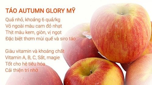 Thông tin dinh dưỡng táo Autumn Glory